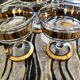 Gold-edged cut glasses