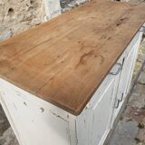 Buffet parisien patine blanc cassé