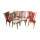 Set of 10 chairs 1960