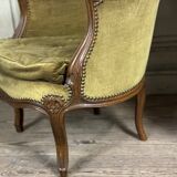 Pair of louis xv style armchairs in carved beech around 1920