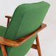 Mid Century Lounge Chair Vintage Moss Wool, Poland 1960