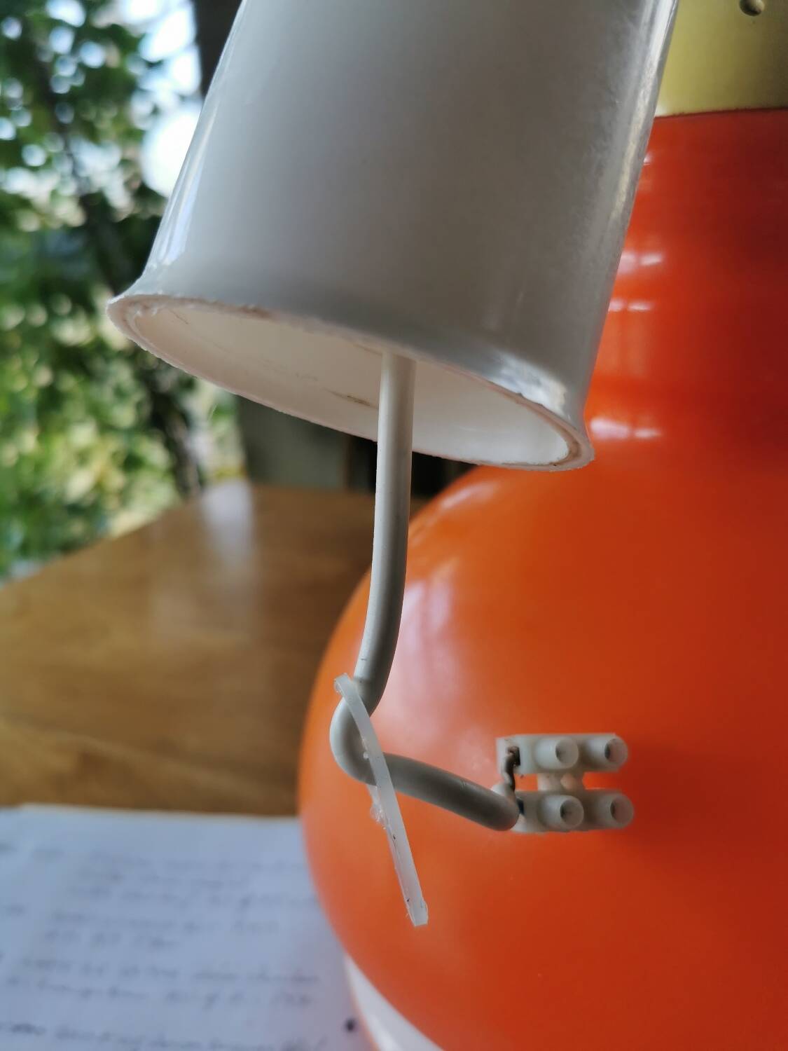 Vintage space age glass pendant light, Peill and Putzler