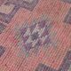 Vintage Turkish wool runner rug, mauve pink tones, 83x340 cm
