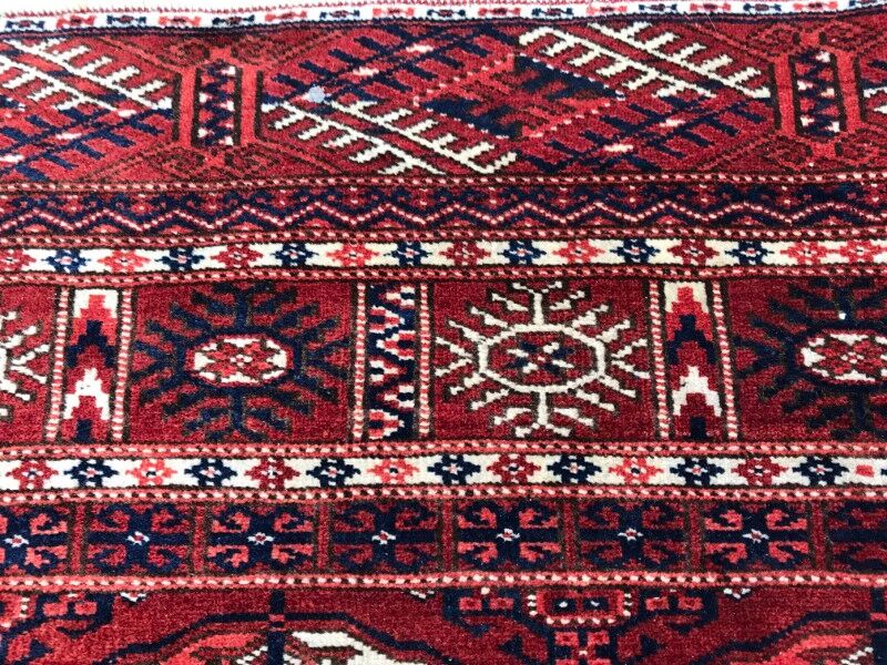 Vintage 126 X 194 CM hand made Persian Bukhara rug