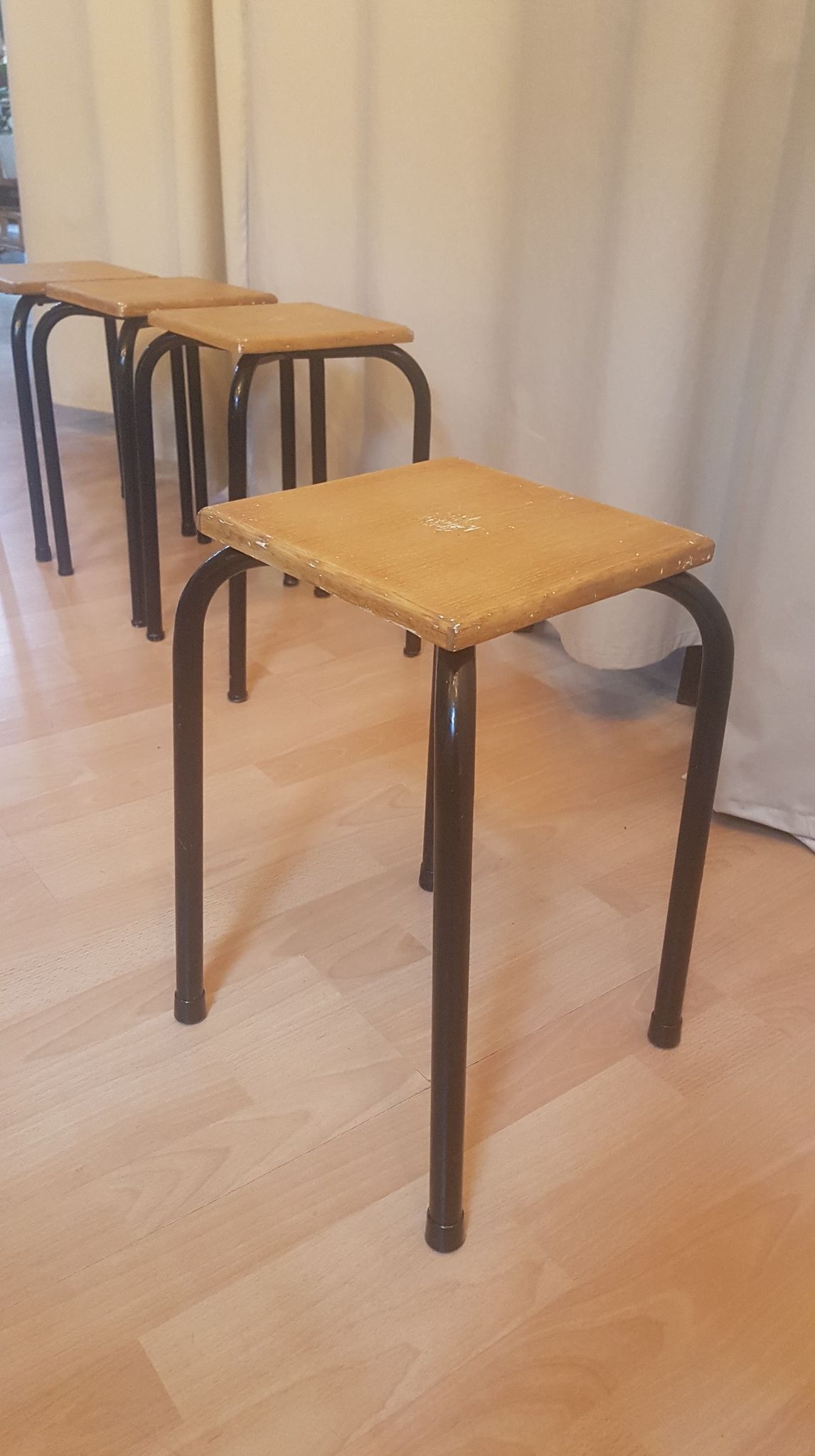 Set of 4 Mullca style stools