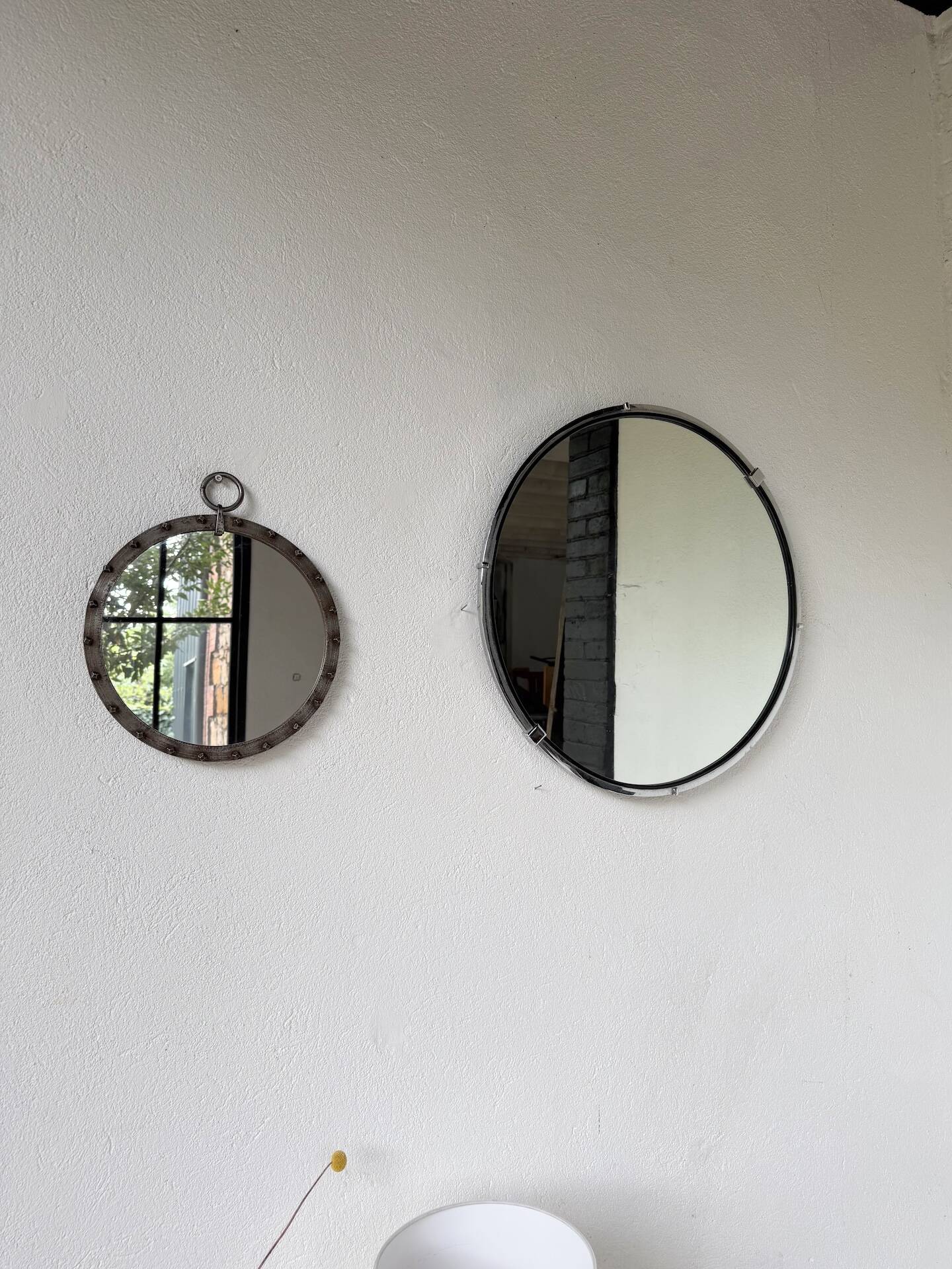 Round metal mirror 1970