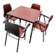 Ensemble table et chaises pagholz vintage