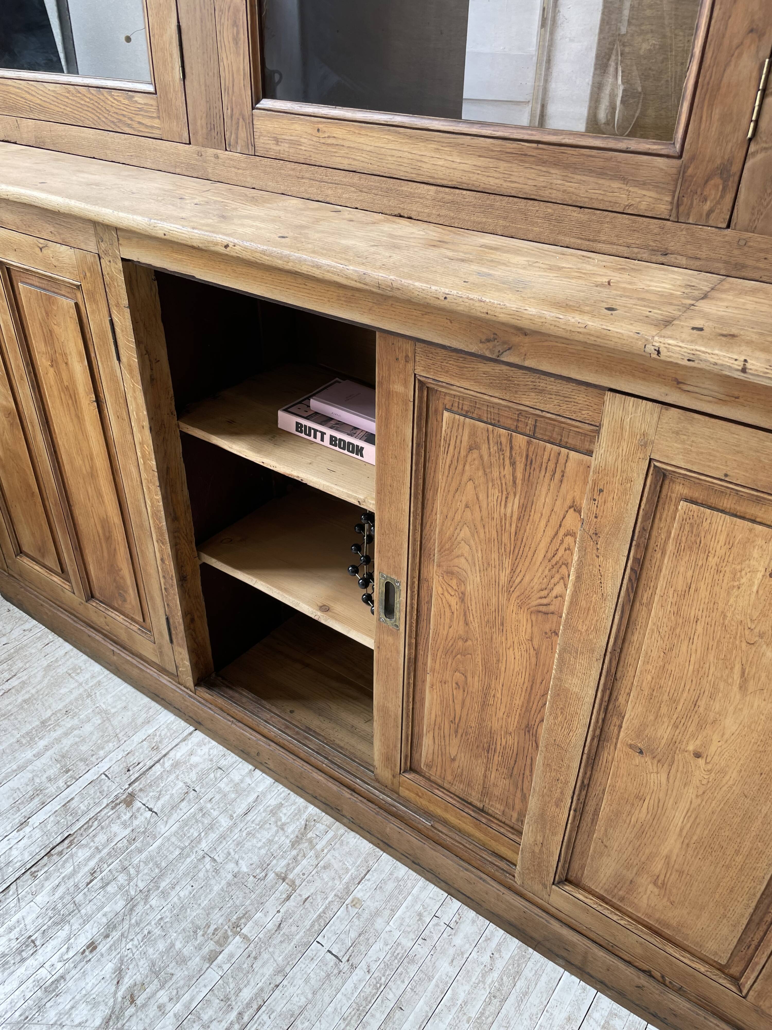 Oak showcase bookcase