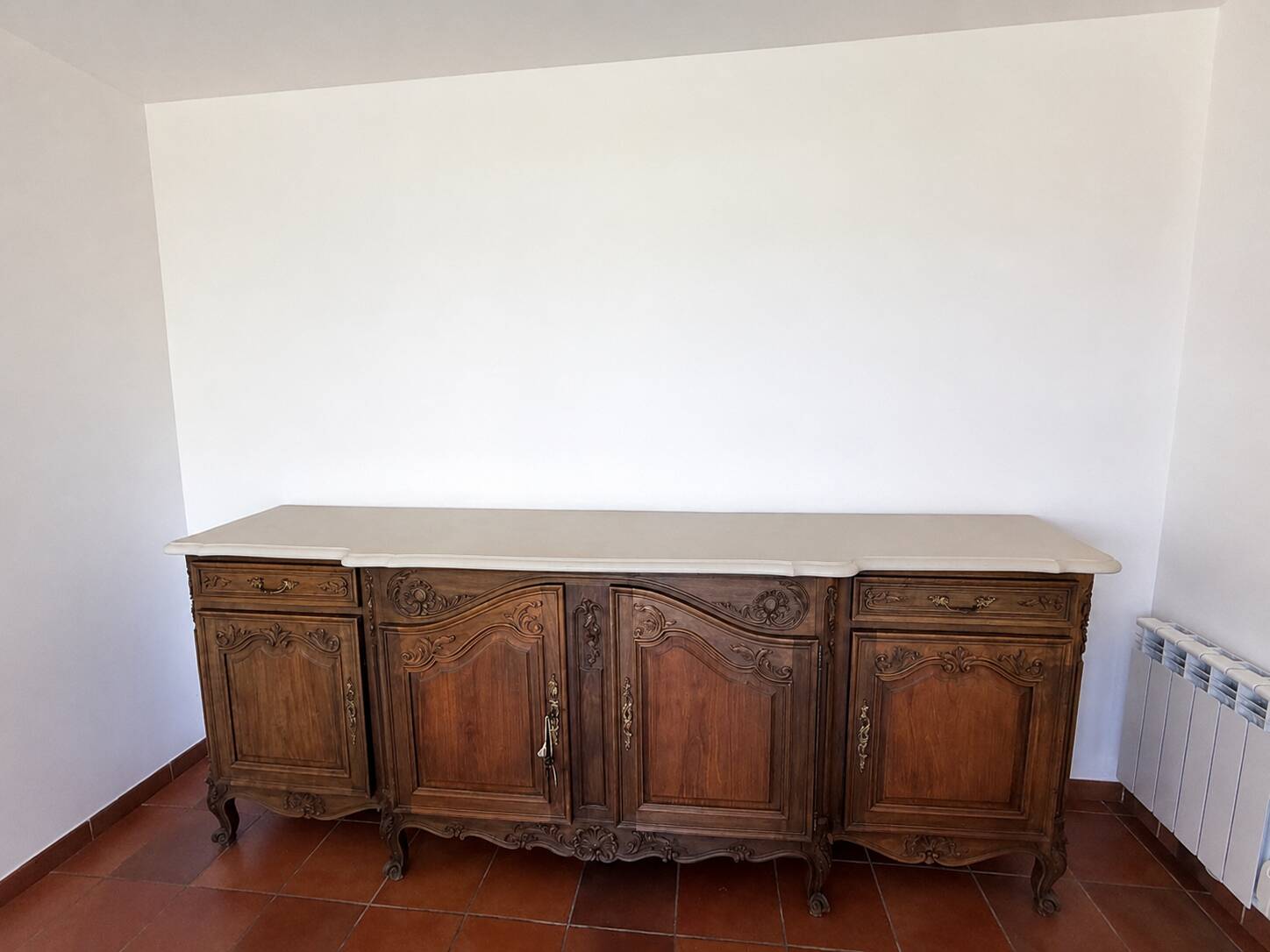 Large walnut sideboard in Louis XV style