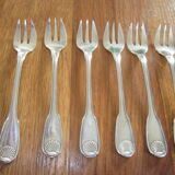 12 forks with cake christofle model shell