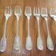 12 forks with cake christofle model shell