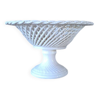 Fruit bowl in woven ceramic
