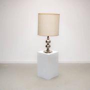 Lampe de table en acier brossé vers 1970