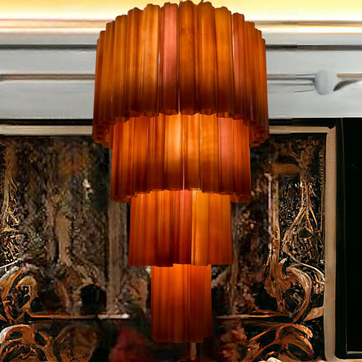 Extra Large Tube Tronchi Chandelier 21 Lights