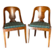 Pair of empire style gondola chair