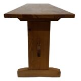 Vintage Scandinavian modern pinewood bench from the 1960's