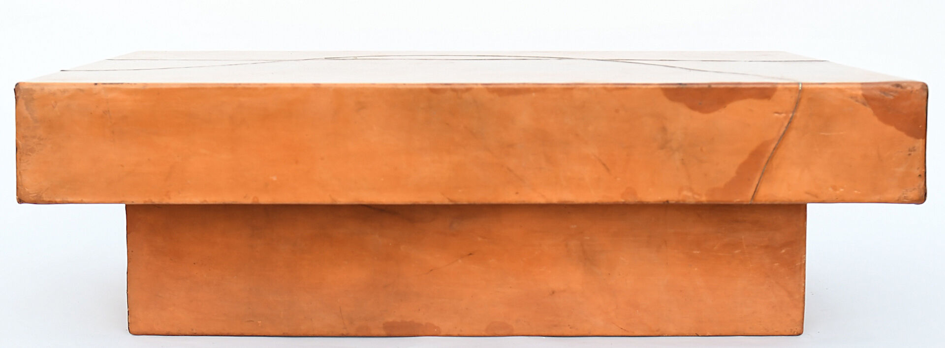 Table basse gainée de cuir