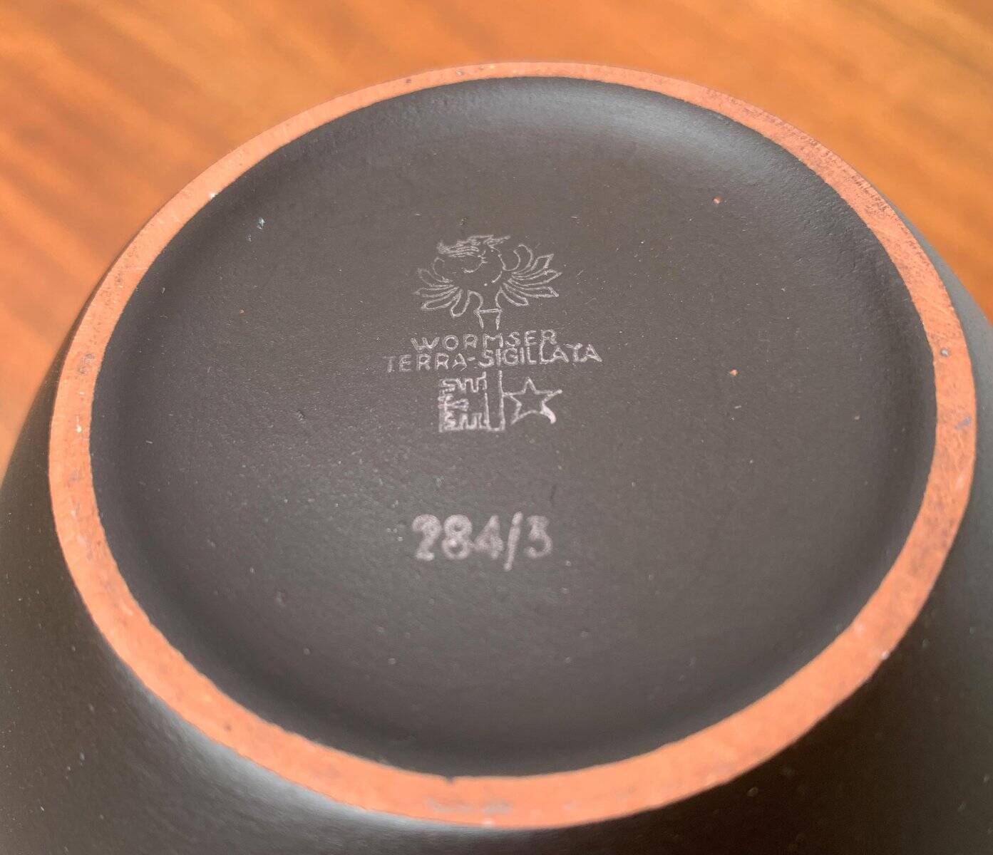 Vintage German vase in ceramic Wormser Terra-Sigillata, set of 2