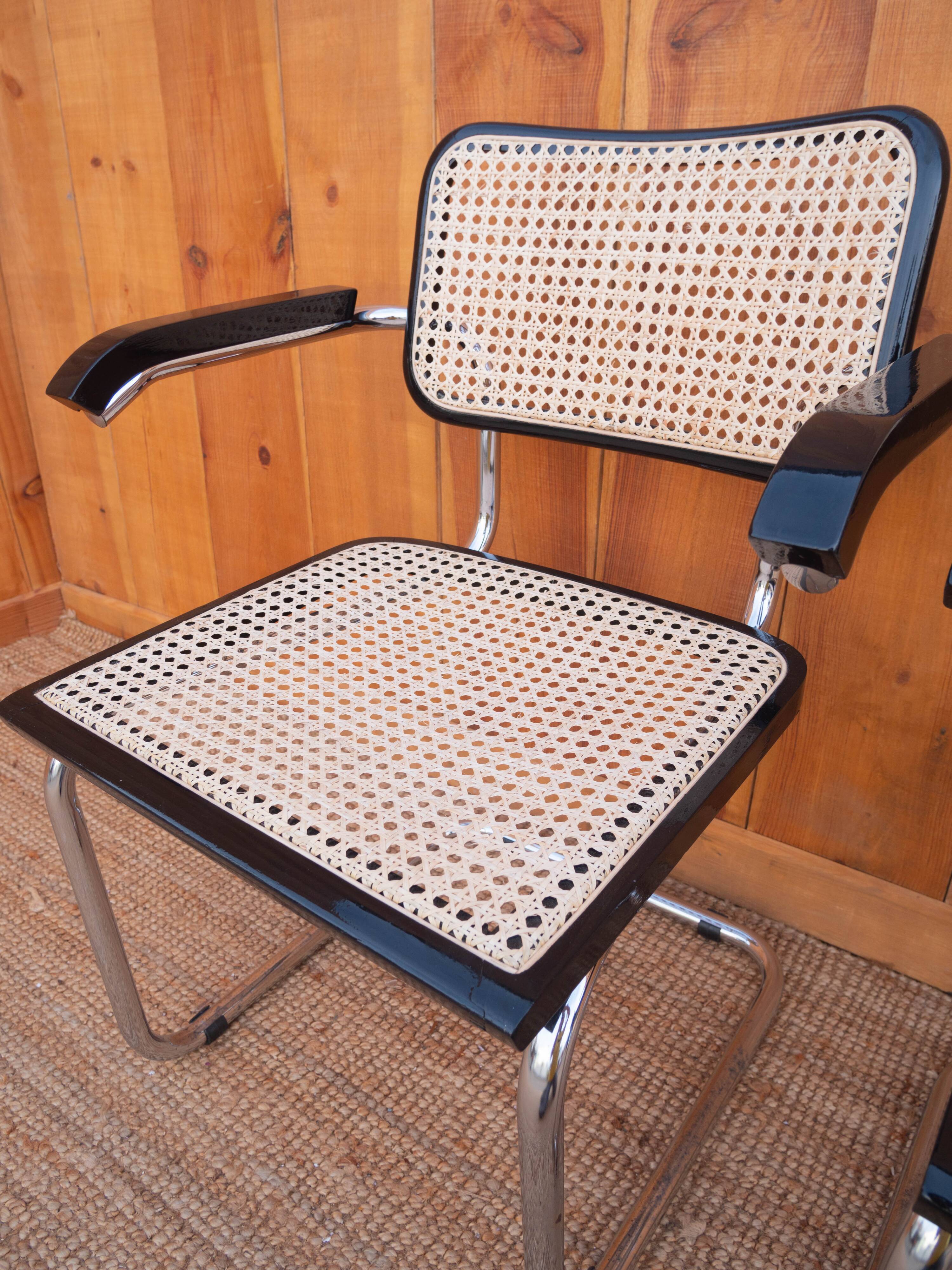 Pair of Cesca B64 armchairs by Marcel Breuer