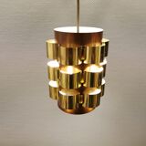 Danish hanging lamp from the 70s, in thin cut metal.