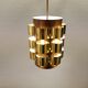 Danish hanging lamp from the 70s, in thin cut metal.