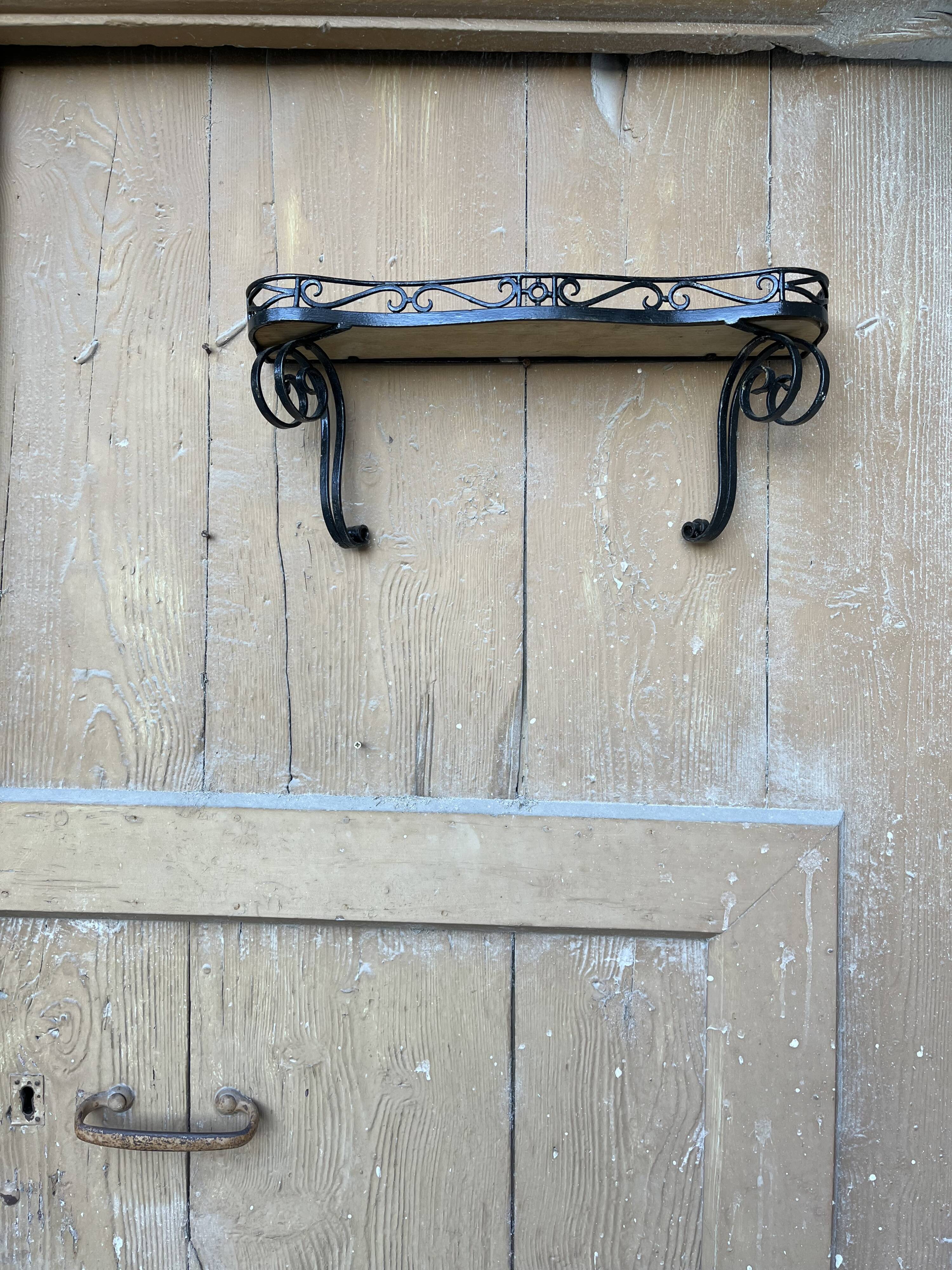 Wrought iron shelf