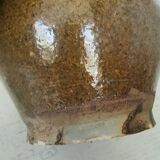 Vintage Studio Pottery Owl Pitcher: Speckled Glaze Stoneware Vase