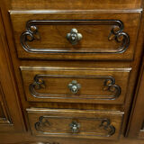 Louis XV style library in solid cherry