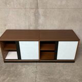 Rare vintage two-tone ARP Guariche Minvielle sideboard display case from the 60s