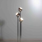 Chrome floor lamp with adjustable metal ball-shaped lights, Italy 1970s