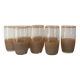 Set of 8 frosted glasses from the 1960s, lemonade service.