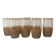 Set of 8 frosted glasses from the 1960s, lemonade service.