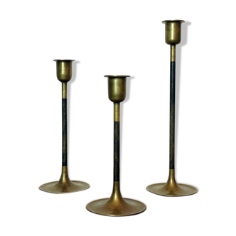 Trio of Scandinavian candlesticks