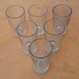 Lot de six verres de bistrot ancien