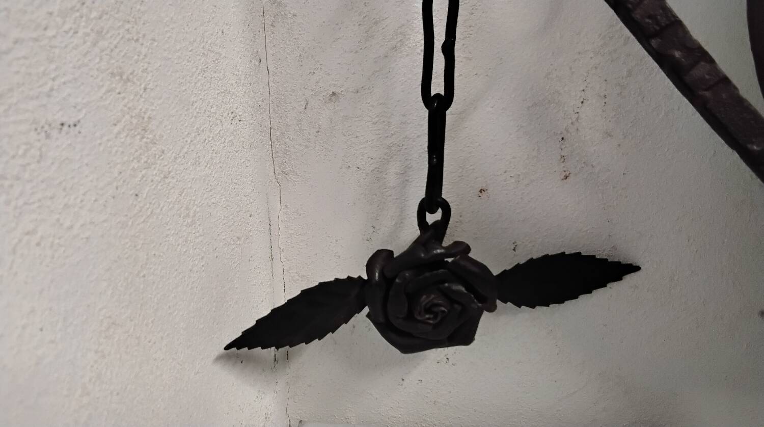 Art deco wrought iron wall mirror