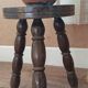 Wooden tripod stool
