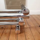 70s designer chrome base coffee table