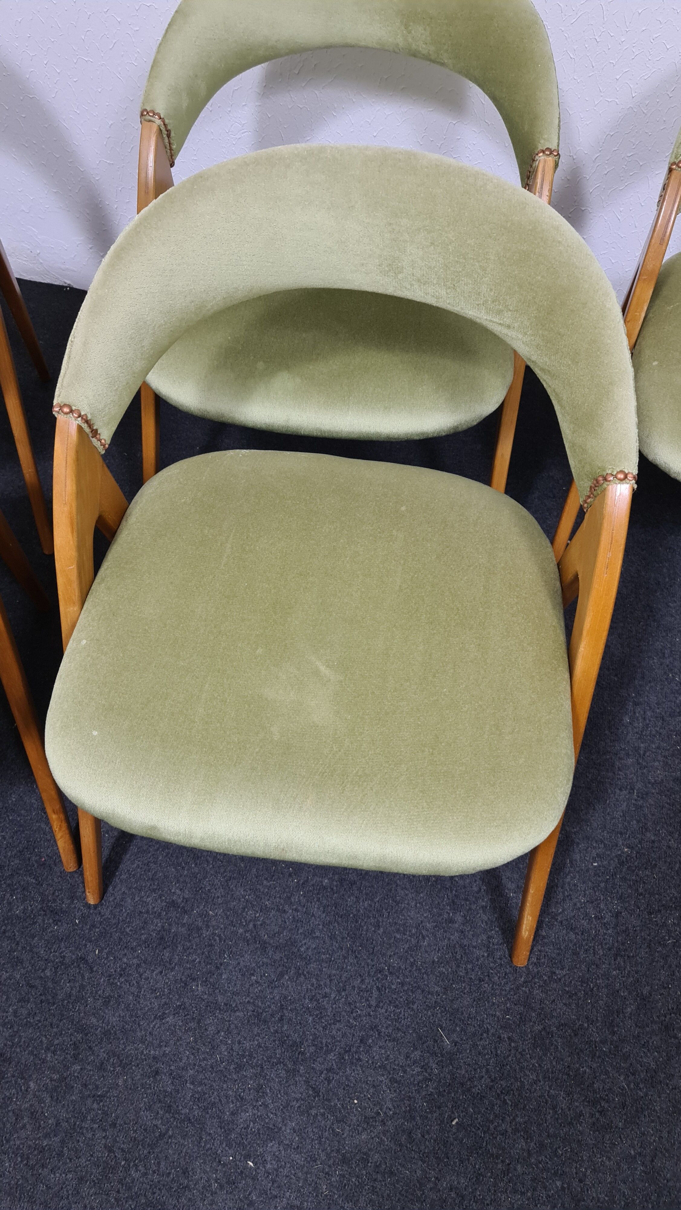 Set of 5 vintage WK mobel dining chairs