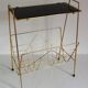 Porte revues vintage laiton doré et verre