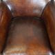 Stylish sheepskin leather armchair with a refined appearance