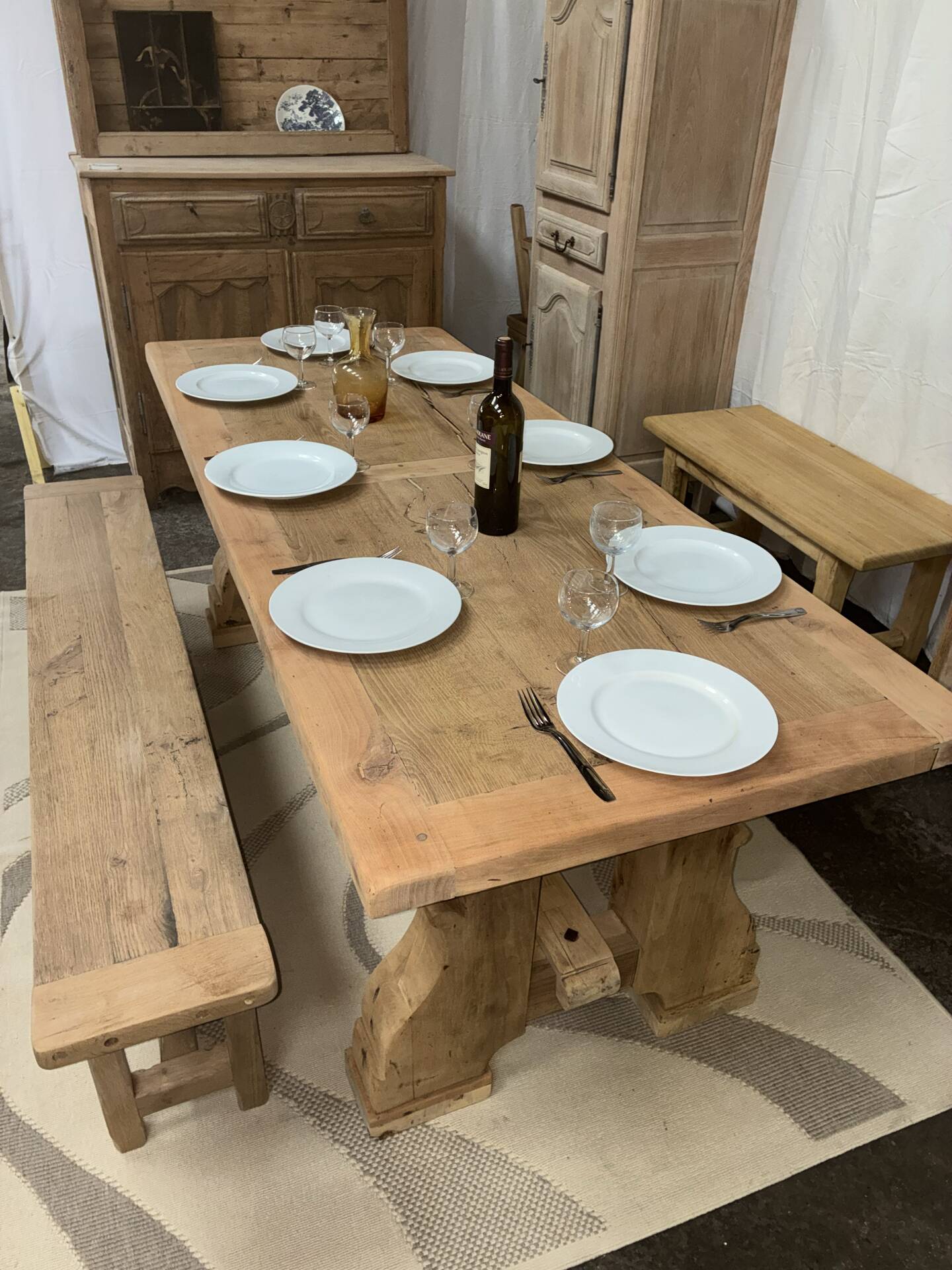 Monastery table in solid oak