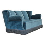 1960s, Danish 3-seater sofa, original condition, furniture velour.