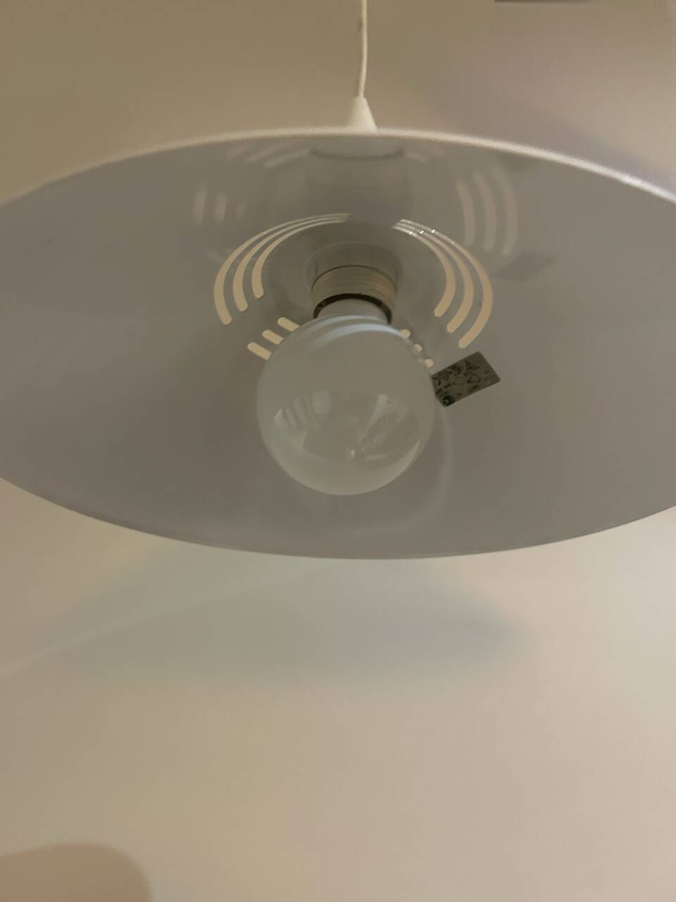 space age suspension in white metal