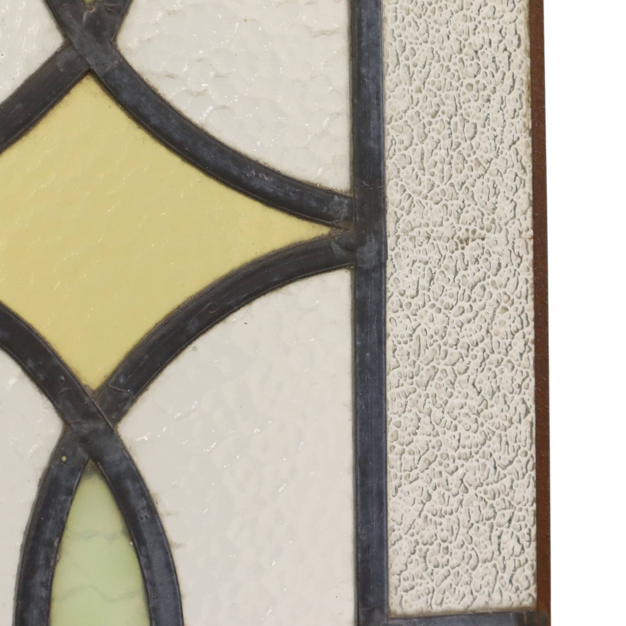 Art Deco Geometric Stained Glass Window 85x24cm