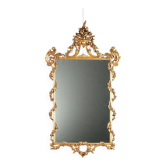 Antique carved and gilded wooden mirror, Italy, 20th century
