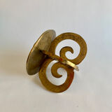 Brutalist bronze candleholder, 1970s