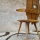 Brutalist wooden chair 1960