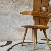 Brutalist wooden chair 1960