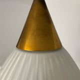 Opaline pendant light, Scandinavian style, 1960s