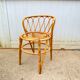 Armchair office chair in vintage rattan 60s